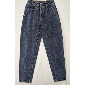 Vintage Jordache Denim Dark Acid Wash High Waist Mom Jeans Size 10